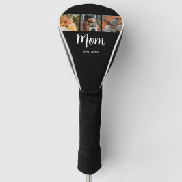 Couvre-club De Golf Mom Established Modern Script Black 3 Photo