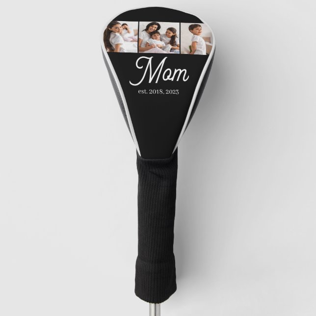Couvre-club De Golf Mom Established Script Black 3 Photo (Devant)