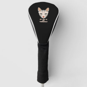 Couvre-club De Golf Mon Chat Est Mon Thérapeutique