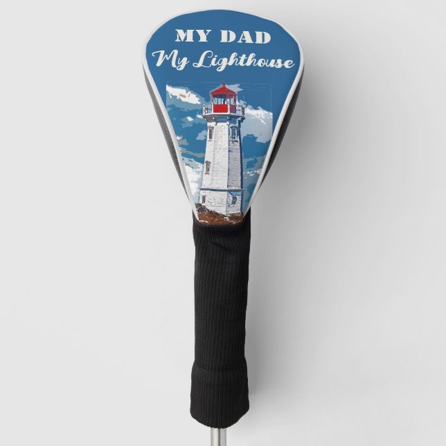 Couvre-club De Golf Mon papa Ma Fête des pères phare (Devant)