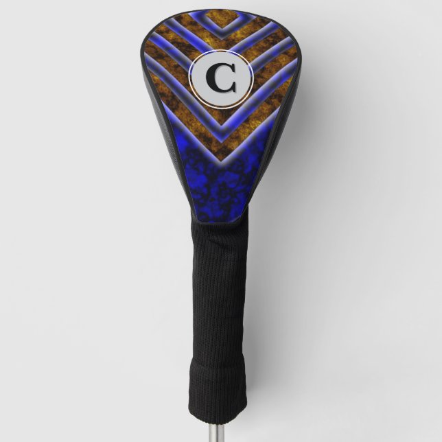 Couvre-club De Golf Monogramme Abstrait carré (Devant)