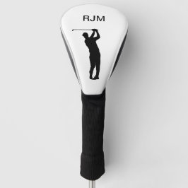 Couvre-club De Golf Monogramme avec couverture de tête de golf Silhoue