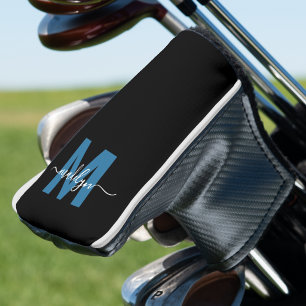 Couvre-club De Golf Monogramme Bleu Personnalisé