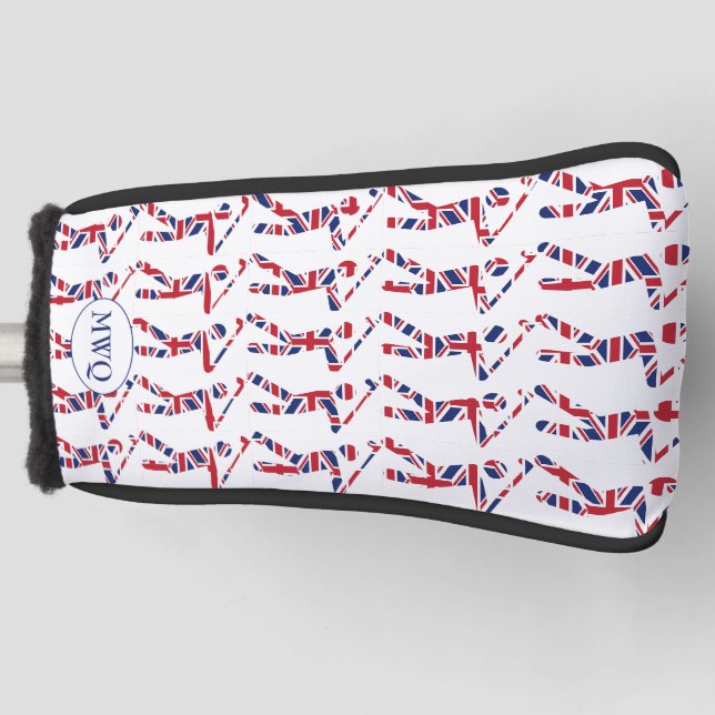 Couvre-club De Golf Monogramme britannique Union Jack (Devant)