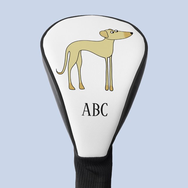 Couvre-club De Golf Monogramme de chien Sloughi (Personalized monogram initial sloughi dog golf head cover)