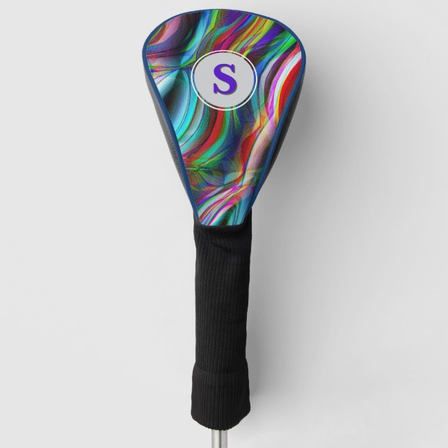 Couvre-club De Golf Monogramme de dunes peintes (Devant)