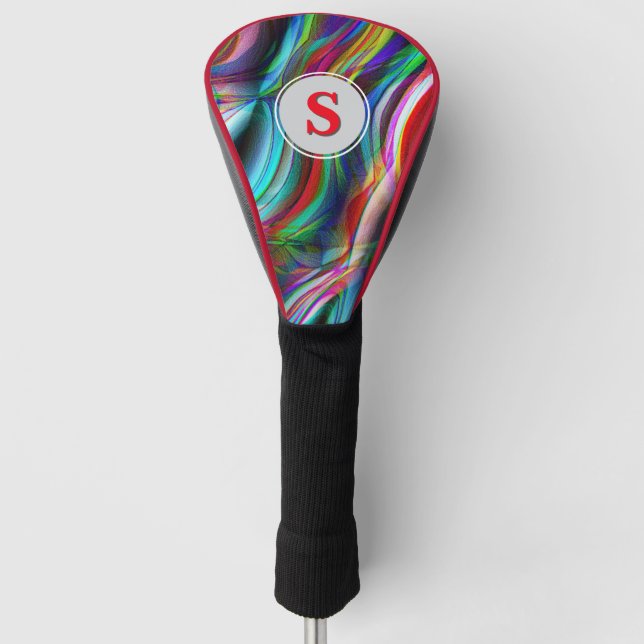 Couvre-club De Golf Monogramme de dunes peintes (Devant)