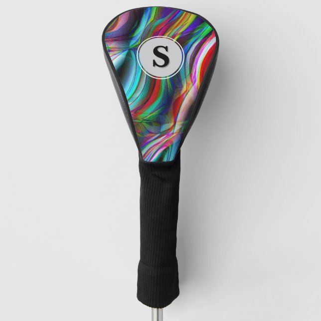 Couvre-club De Golf Monogramme de dunes peintes (Devant)