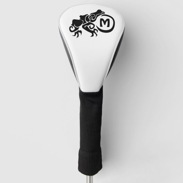 Couvre-club De Golf Monogramme de grenouille tribale Wick (Devant)