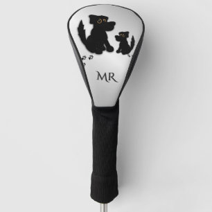 Couvre-club De Golf Monogramme de la famille Black Dog