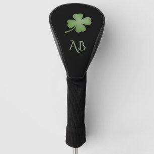 Couvre-club De Golf Monogramme de quatre feuilles de trèfle