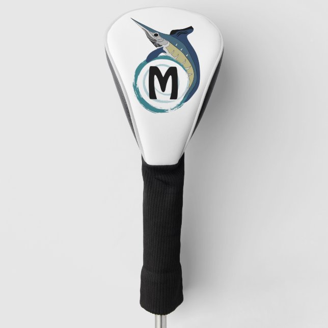 Couvre-club De Golf Monogramme de saut d'espadon (Devant)
