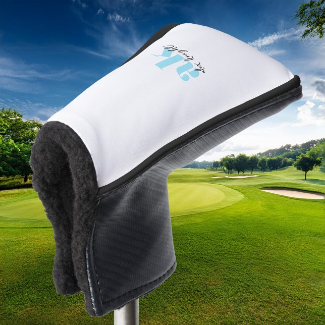 Couvre-club De Golf Monogramme de signature rétro (Créateur téléchargé)