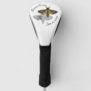 Couvre-club De Golf Monogramme de tête de faucon de la mort