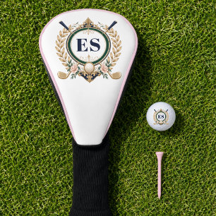 Couvre-club De Golf Monogramme élégant pour dames personnalisé