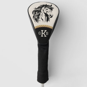 Couvre-club De Golf Monogramme équestre Cheval Conception personnalisé