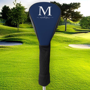Couvre-club De Golf Monogramme et calligraphie avec couleur modifiable
