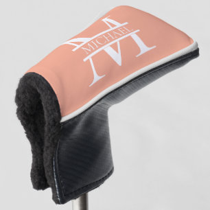 Couvre-club De Golf Monogramme et nom de la pêche élégante personnalis