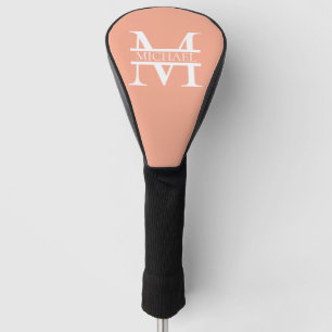 Couvre-club De Golf Monogramme et nom de la pêche élégante personnalis