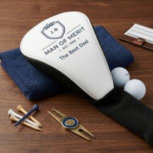 Couvre-club De Golf Monogramme initiales nom de papa anniversaire homm