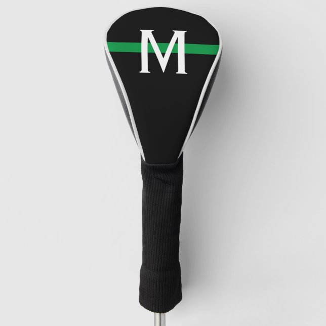Couvre-club De Golf Monogramme mince de Ligne Verte (Devant)