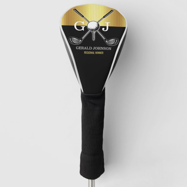 Couvre-club De Golf Monogramme minimaliste sur mesure (Devant)