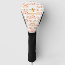 Monogramme Moderne Orange Aquarelle Rainbow