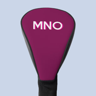 Couvre-club De Golf Monogramme moderne Premier rose foncé Bourgogne