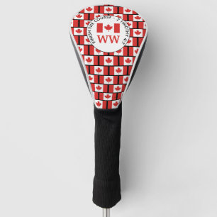 Couvre-club De Golf Monogramme personnalisé du drapeau du CANADA