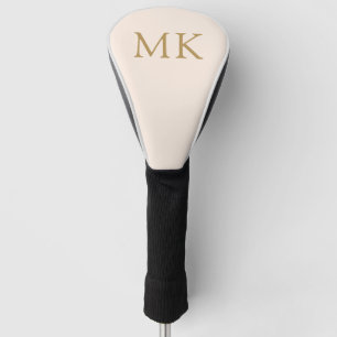Couvre-club De Golf Monogramme personnalisé Initiales rose vif modern