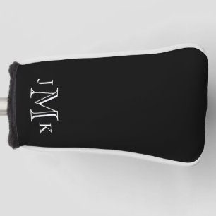 Couvre-club De Golf Monogramme personnalisé personnalisé Noir Putter
