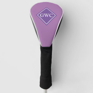 Couvre-club De Golf Monogramme personnalisé pourpre