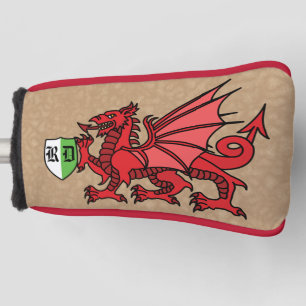 Couvre-club De Golf Monogramme personnalisé Welsh Dragon
