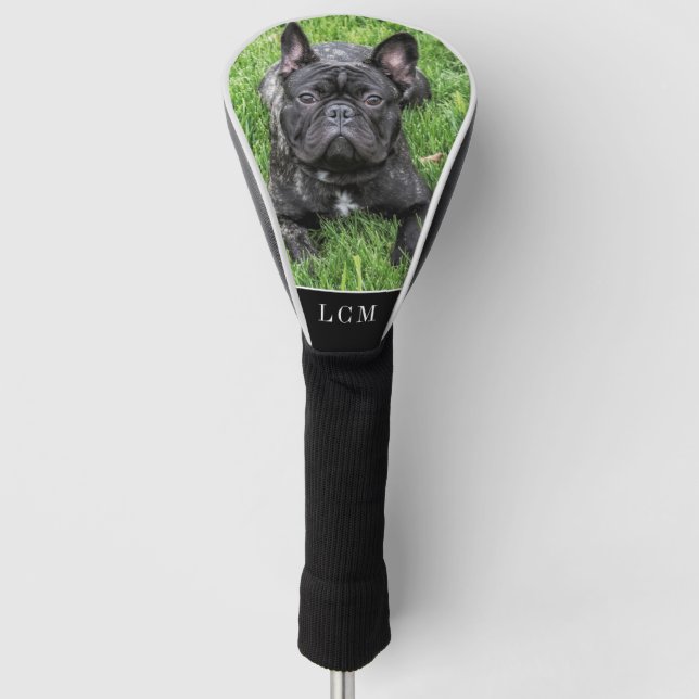 Couvre-club De Golf Monogramme photo de chien (Devant)