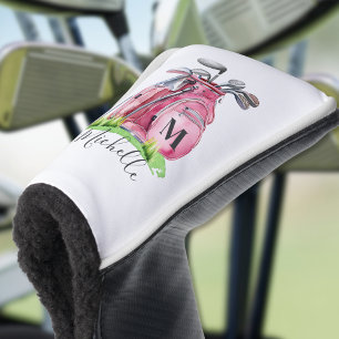 Couvre-club De Golf Monogramme rose