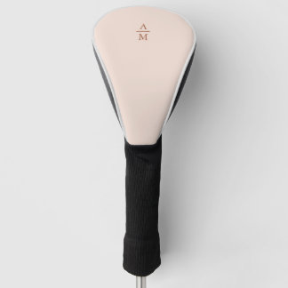 Couvre-club De Golf Monogramme rose pastel moderne