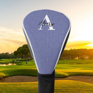 Couvre-club De Golf Monogramme tendance avec superposition de nom de s