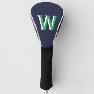 Couvre-club De Golf Monogramme vert de la marine