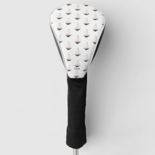 Couvre-club De Golf Monogramme Voile lisse Nautique Plante Côtière