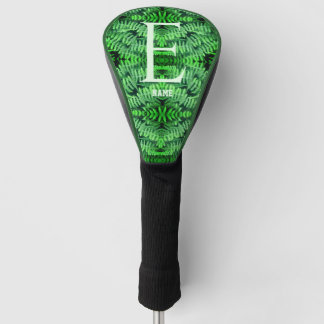 Couvre-club De Golf Monogramme Vos Fougères Vertes Initiales Personnal