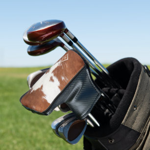 Couvre-club De Golf Monographie réaliste de la texture de la vache bru