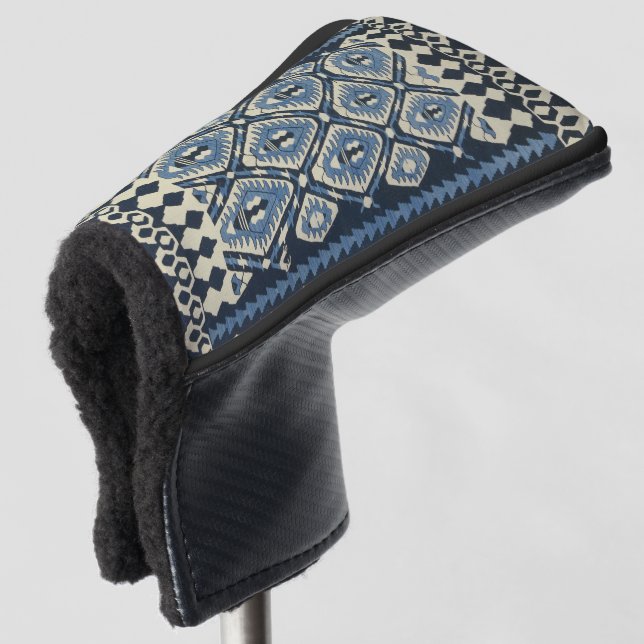 Couvre-club De Golf Moquette orientale turque Perse bleu (Devant 3/4)