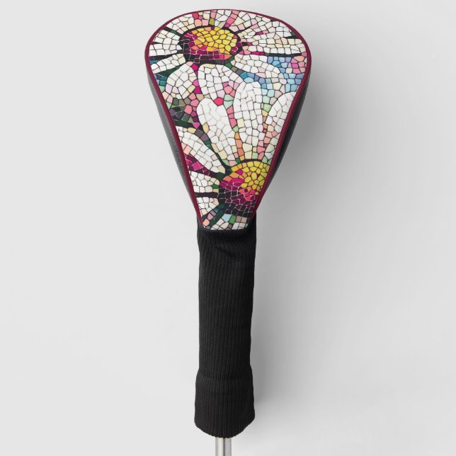 Couvre-club De Golf Mosaïque Art Vitrail motif floral (Devant)