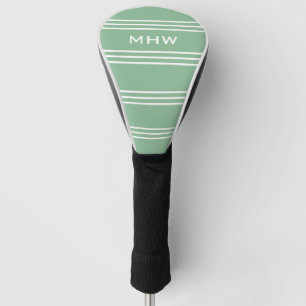 Couvre-club De Golf Moss Green Stripes couverture monographique person