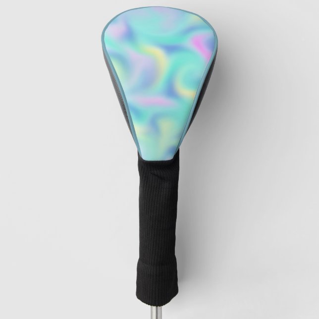 Couvre-club De Golf Motif Abstrait Blurred Pretty Pastel Swirls (Devant)