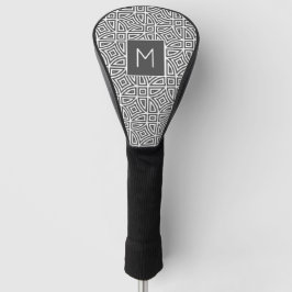 Couvre-club De Golf Motif Abstrait monogramme personnalisé