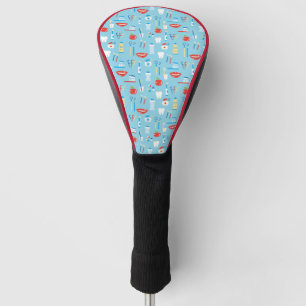 Couvre-club De Golf Motif bleu dentaire