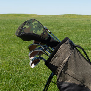 Couvre-club De Golf Motif Camouflage Vert, Votre nom, Personnaliser