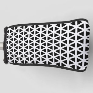 Couvre-club De Golf Motif Chevron noir et blanc