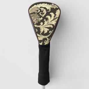 Couvre-club De Golf Motif d'antiquités Brown Fleur